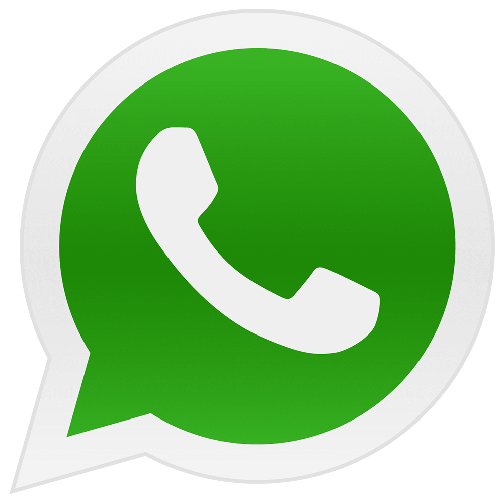 WhatsApp icon white on green circular background